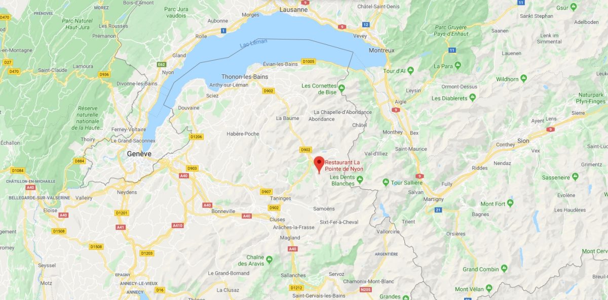 Plan de la région du chablais.