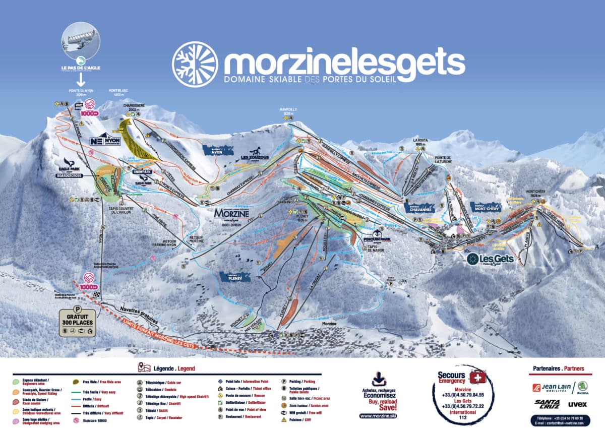 Morzine plan des pistes 2024 - 2025