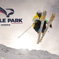 Visuel Eagle Park avec un skieur en l'air.